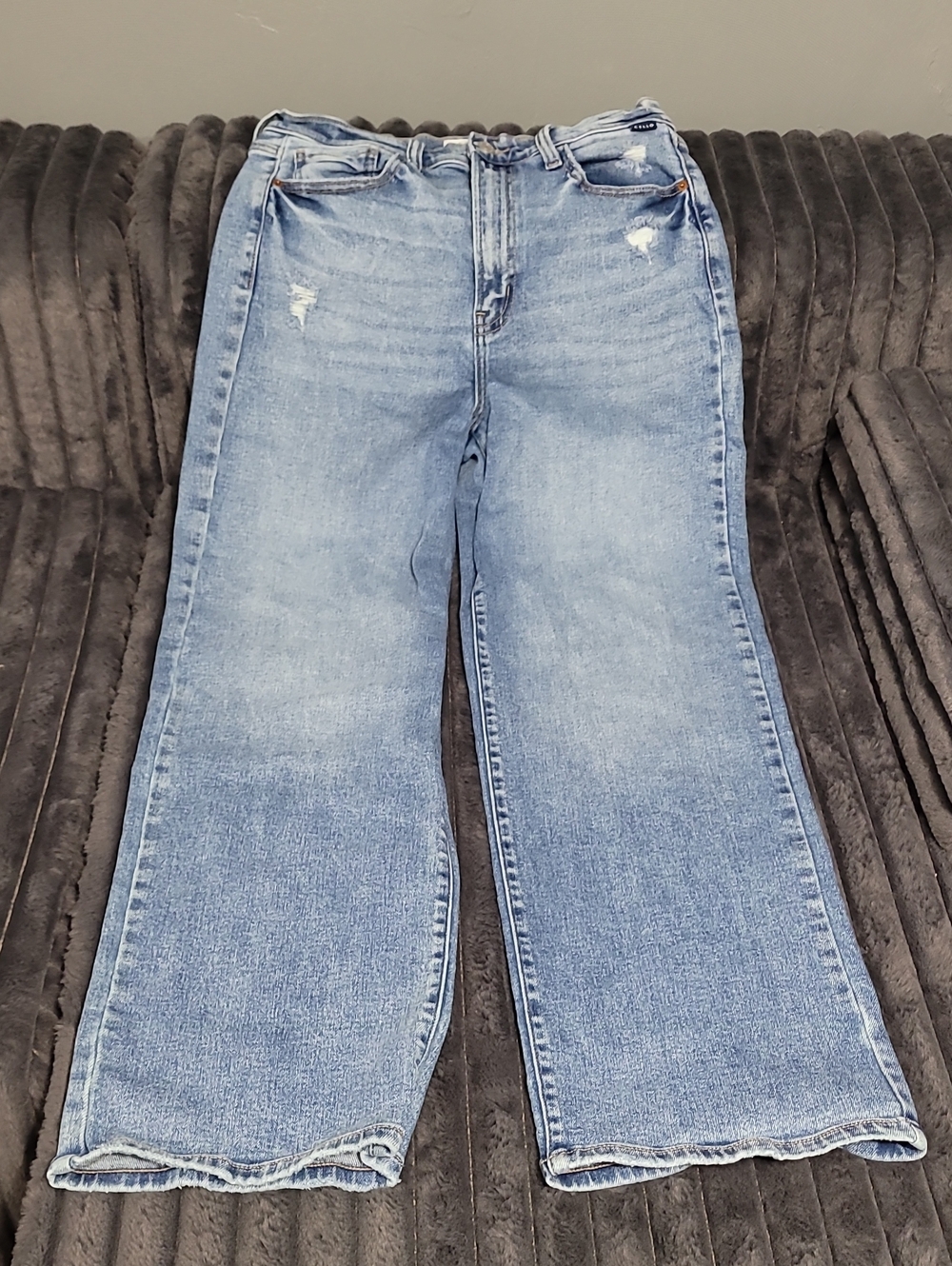 Cello Light Wash Wide Leg Flare Jeans
